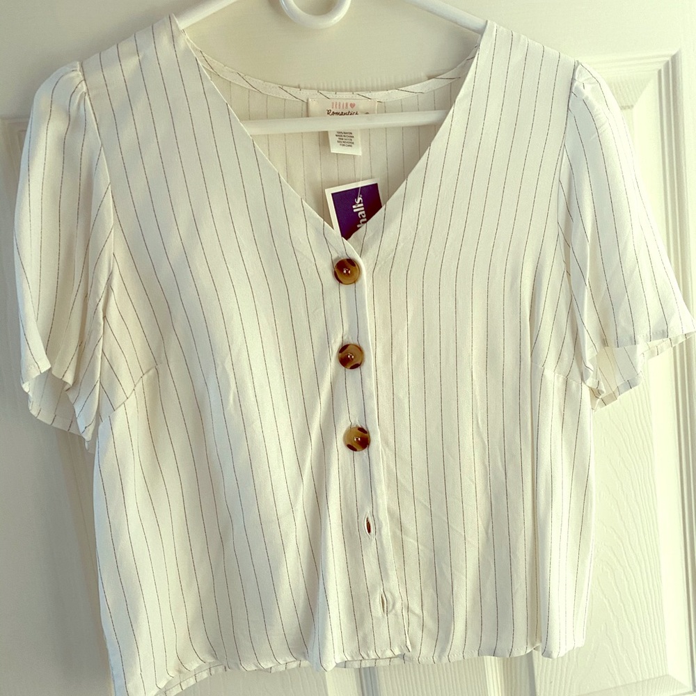 Button-Up Striped Top